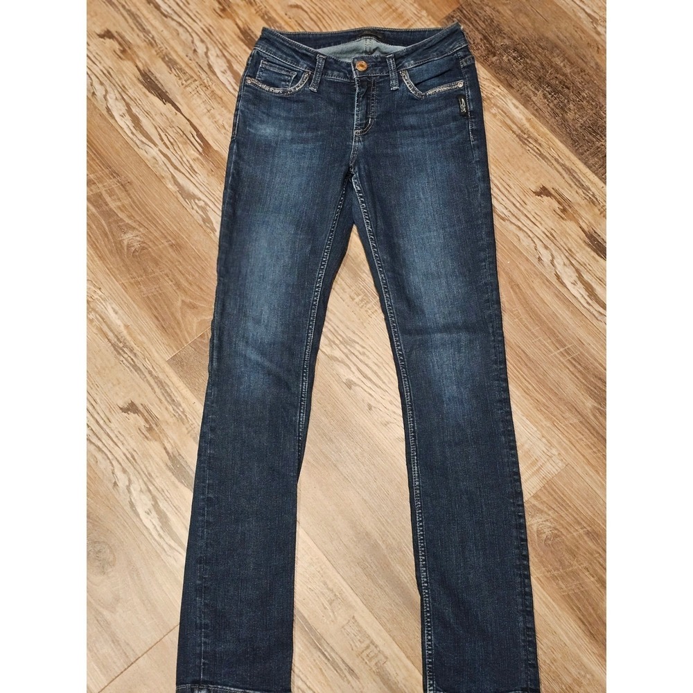 Silver Jeans Co Elyse Straight Dark Wash Jeans W26 L34